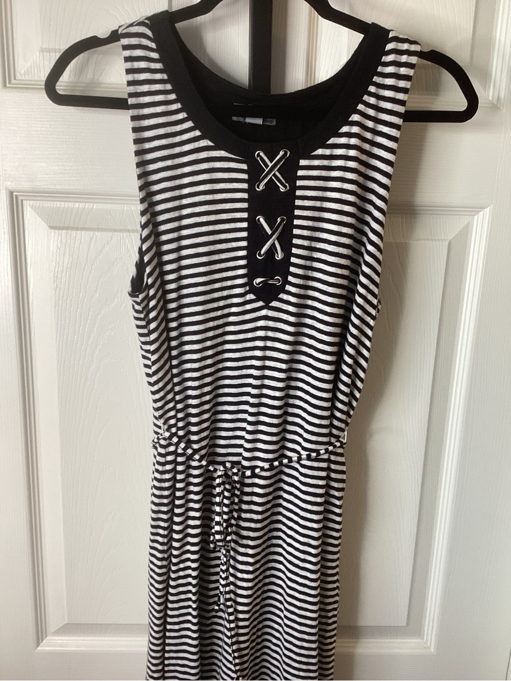 Market & Spruce Black and White Striped Maxi Dress, size Medium